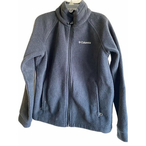 Columbia Girl’s 10-12‎ Black Fleece Full Zip Jacket Coat - Picture 1 of 3